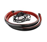 Spoiler carbon-look adesivo con striscia luminosa led rossi 120cm - 12V