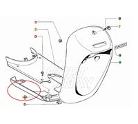 SPOILER CARENA ROSSO ORIGINALE PER PIAGGIO 50 FREE FL 1995 1996 1997