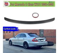 Spoiler di coda Labbro PER MERCEDES CLASSE E W211 E200CDI E270CDI E500 AMG STYLE Berlina 2002-2009 Spoiler Boot POSTERIORE Ala CARBON NERO carbon look