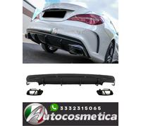 SPOILER DIFFUSORE ABS + TERMINALI NERI MERCEDES CLA C117 COUPE 13-18 AMG LOOK