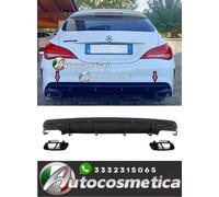 SPOILER DIFFUSORE ABS + TERMINALI NERI MERCEDES CLA C117 COUPE 13-18 AMG LOOK