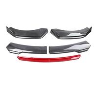 Spoiler Frontali Auto Per Edge 2016 2017 2018 2019 2020 2021 2022 Anteriore Corpo Paraurti Spolier Labbro Mento Diffusore Splitter Diga Dell'aria Kit Di Protezione Guardia(Carbon Fiber Red)