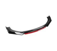 Spoiler Frontali Paraurti Splitter Per A3 Per A4 Per A5 Per A6 Auto Spoiler Splitter Body Kit ABS Canard Splitter Paraurti Anteriore Labbro(Gloss Black and Red)