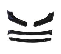Spoiler frontali per auto Kit Corpo Labbro Paraurti Anteriore Universale Auto Diffusore Splitter Spoiler ABS Canard Fibra Carbonio Rosso Bianco Spoilers Labbro Paraurti Anteriore(Shiny Black)