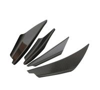 Spoiler frontali per auto Paraurti Anteriore Universale Auto Spoiler Set Scratch Strip 4 Pezzi Fibra Carbonio Corpo Lip Canard Splitter Trim Kit Spoilers Labbro Paraurti Anteriore(Carbon Fiber)