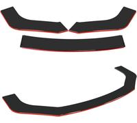 Spoiler Frontali per Auto per Audi RS4 B8 Avant Quattro RS 4 2012-2015 2016, Paraurti Anteriore Lip Splitter Diffusore Resistente Graffi Anticollisione Accessori,A/B -ShinyBlackRed