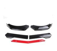 Spoiler Frontali per Fiat 500 595 per Abarth Auto Paraurti Anteriore Mento Lip Spoiler Body Kit Splitter Gonna Diffusore Protezione Guard Coperture(Black Red)