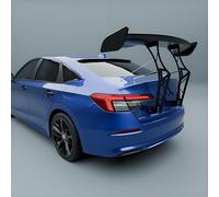 Spoiler GT Racing universale da 55 pollici con supporto per telaio, spoiler GT regolabile montato sul bagagliaio, staffe di supporto in metallo, accessori per labbro del bagagliaio adatti alla maggio