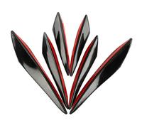 Spoiler Kit spoiler auto Paraurti Anteriore Per Auto Labbro In Gomma Diffusore Splitter Alette Canard Ali Adesivi Per Carrozzeria Strisce Decorative Per Auto Accessori(Black)