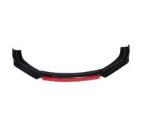 Spoiler Lama Splitter Paraurti Anteriore Per Ford Larghezza Inferiore A 183 Cm Separatore Paraurti Anteriore Universale Kit Corpo Labbro(Gloss Black and Red)
