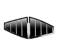 Spoiler Laterale Canard Kit Per Hyundai Per Elantra 2017 2018 2019 Side Vent Lunotto Posteriore Quarti Feritoia Copertura Trim Pannello(Glossy Black)