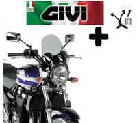 SPOILER MOTO COMPLETO DI ATTACCHI 36,5x35 FUME KAWASAKI Z 900 RS 2018 2019 GIVI