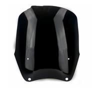 Spoiler Parabrezza Moto Deflettore Per Cafe Per Racer Per Dyna Street Fat Bob Low Rider FXR FXD 2007-2017 Moto, Parabrezza Fumé Da 15", Cupolino Anteriore Parabrezza Moto Deflettore(Nero)