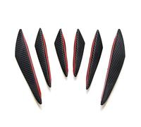 Spoiler Paraurti 4/6 Pezzi Universale Paraurti Anteriore Labbro Decorazione Diffusore Splitter Pinne Corpo Spoiler Canard Valenza Mento Auto Tuning Canard Decor(Carbon Fiber 6pcs)