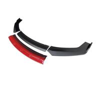 Spoiler Paraurti Anteriore Auto Splitter Per Gonna Anteriore Per A5 2008-2016 Piastra Protezione Per Spoiler Paraurti Tipo D Kit Carrozzeria Per Pala Mento(Matt Black-red)