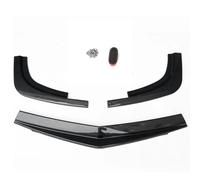 Spoiler paraurti anteriore compatibile con Mercedes Benz Classe C W204 C63 AMG Base Sedan 4 porte 2012-14 Splitter nero lucido/aspetto fibra di carbonio(Carbon Fiber Look)