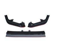 Spoiler Paraurti Anteriore Kit spoiler anteriore paraurti splitter accessori messa a punto, 3 pezzi ABC per Civic 11a generazione 2022-2023(Nero rosso)
