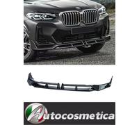Spoiler paraurti anteriore labbro nero lucido per BMW X3 G01 dal 2021 LCI