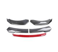 Spoiler Paraurti Anteriore Per Hyundai Per Genesis Per Coupe 2009-2022 Paraurti Anteriore Spoiler Labbro Diffusore Splitter Kit Presa D'aria Auto Spoiler Splitter(Carbon Fiber Red)