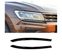 Spoiler Paraurti Anteriore Per VW Per Tiguan MK2 R Per Line T TDI 2017-2023 Fari Anteriori Palpebre Sopracciglia Strisce Copertura Adesivi Spoiler Kit Carrozzeria(C Gloss Black)