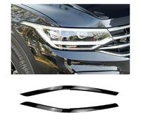Spoiler Paraurti Anteriore Per VW Per Tiguan MK2 R Per Line T TDI 2017-2023 Fari Anteriori Palpebre Sopracciglia Strisce Copertura Adesivi Spoiler Kit Carrozzeria(A Gloss Black)