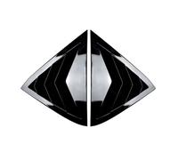 Spoiler Paraurti Auto Compatibile Con Ford Per Fiesta Per MK7 Per MK7.5 2008-2017 Auto Lunotto Laterale Bocchetta Copertura Feritoia Adesivo Carrozzeria Spoiler Tuning(Gloss Black)