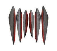 Spoiler paraurti posteriore Diffusore Divisore Frontale Spoiler Universale Paraurti Anteriori(6 pieces Carbon Fiber)