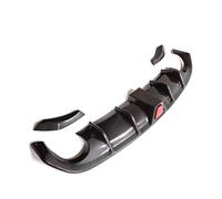 Spoiler per auto Diffusore posteriore per auto labbro per VW per Scirocco R 2015 2016 2017 spoiler paraurti posteriore splitter kit carrozzeria con lampada(Carbon Surface A)