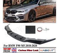 Spoiler per labbro anteriore PER BMW F90 M5 Serie 5 Berlina 2017 2018 2019 2020 CARBON LOOK RKP STYLE Paraurti anteriore LIP SPOILER SPLITTER carbon look