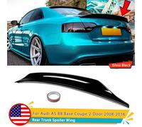 Spoiler per labbro del bagagliaio dell'ala posteriore stile CAT per Audi A5 B88T Coupe 2007-2016 Spoiler per bagagliaio posteriore stile becco d'anatra nero lucido