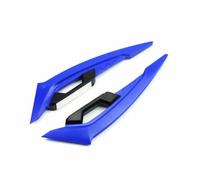 Spoiler per motocicletta 2 pezzi alette per moto spoiler laterale anteriore set ali aerodinamiche ala vento fissa con adesivi decorativi adesivi(Blu)
