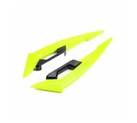 Spoiler per motocicletta 2 pezzi alette per moto spoiler laterale anteriore set ali aerodinamiche ala vento fissa con adesivi decorativi adesivi(Giallo)