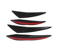 Spoiler per Paraurti Anteriore Auto, Akozon 6 Pezzi Universale Nero Gomma da Cancellare Adesivo Canard Kit Spoiler Corpo Pinne