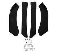 Spoiler per paraurti anteriore universale universale in ABS nero lucido per spoiler per paraurti anteriore per auto per la maggior parte delle automobili, set da 4 pezzi con viti