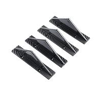 Spoiler Posteriore 4pcs Universale Auto Modificato Paraurti Posteriore Diffusore Spoiler Nero ＆ Rosso ABS Paraurti Posteriore Labbro Diffusore Anti-collisione Spoiler Posteriore Auto(D)