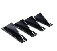 Spoiler Posteriore 4pcs Universale In Fibra Di Carbonio Auto Modificato Paraurti Posteriore Diffusore Spoiler Nero ＆ Rosso ABS Paraurti Posteriore Labbro Diffusore Spoiler Posteriore Auto(Bend Black)