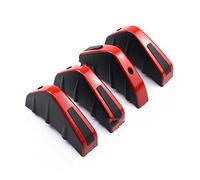 Spoiler Posteriore 4pcs Universale In Fibra Di Carbonio Auto Modificato Paraurti Posteriore Diffusore Spoiler Nero ＆ Rosso ABS Paraurti Posteriore Labbro Diffusore Spoiler Posteriore Auto(Red Black)