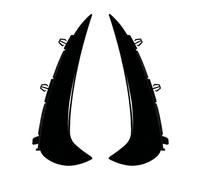 Spoiler Posteriore Auto 2PCS Auto Paraurti Posteriore Canard Spoiler Laterale Guardia Per Mercedes Per Benz LC X254 Per AMG Linea GLC260 GLC300 2023 Spoiler Posteriori dell'Auto(Nero lucido)