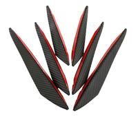 Spoiler Posteriore Auto 4/6PCS Esterno Modificato Paraurti Lama D'aria Deflettore Modello Paraurti Anteriore Spoiler Universale Striscia Decorativa Spoiler(6PCS Carbon)