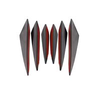 Spoiler Posteriore Auto Diffusore Paraurti Anteriore Universale Alette Splitter Spoiler Carrozzeria Canard Per Tuning Auto Decorazione Auto 6 Pezzi/set Spoiler Posteriori(Pure Black)