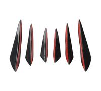 Spoiler Posteriore Auto Diffusore Per Paraurti Anteriore Universale Alette Splitter Spoiler Per Carrozzeria Canard Per Tuning Auto Decorazione Per Auto Set Da 6 Pezzi Spoiler Posteriori(Black)