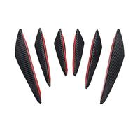 Spoiler Posteriore Auto Diffusore Per Paraurti Anteriore Universale Alette Splitter Spoiler Per Carrozzeria Canard Per Tuning Auto Decorazione Per Auto Set Da 6 Pezzi Spoiler Posteriori(Carbon Fiber)