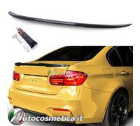 SPOILER POSTERIORE BMW SERIE 3 F30 F80 BERLINA SUL COFANO LOOK M3 CARBONIO