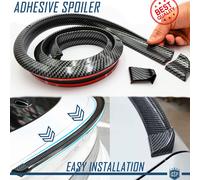 SPOILER Posteriore Compatibile con Volkswagen Lama Tetto CARBONIO Adesivo Flessi