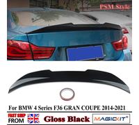SPOILER POSTERIORE NERO LUCIDO PER BMW F36 4 SERIE 420i 430i 440i 420d 2014-2021 BOOT GRAN COUPE PSM STILE LIP Spoiler Accessorio Auto gloss black