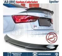 SPOILER Posteriore PER Audi A3 8V SEDAN Alettone Tetto NERO Rs3 cofano Tuning