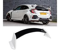 Spoiler posteriore per Civic adatto per Honda Civic 10th Hatchback 5 porte 2016-2021, spoiler posteriore per bagagliaio, stile Type-R, ABS verniciato bianco e nero, accessori per spoiler posteriore p