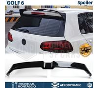 SPOILER Posteriore per VOLKSWAGEN GOLF 6 Alettone Cofano NERO Lucido Tuning ABS
