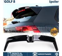 SPOILER Posteriore per VOLKSWAGEN GOLF 8 Alettone Cofano NERO Lucido Tuning ABS