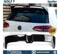 SPOILER Posteriore per VW GOLF 7 12-17 Alettone Cofano NERO Lucido Tuning in ABS
